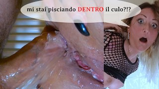 Eager Italian MILF Demands Anal: “Piss in My Ass!”